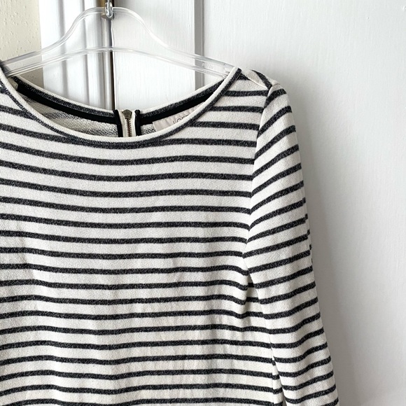 LOFT Tops - LOFT | Charcoal Striped Sweatshirt Tunic